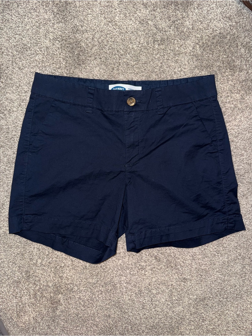 Old Navy Women's Navy Cotton Mid-Rise Shorts
